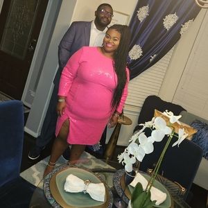 Hot Pink Sequin Dress